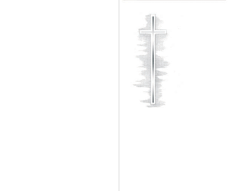SE TA Silberkreuz mit Schatten - Karte: 185 mm x 230 mm, hochweiß, Heißfolienprägung - Hülle: 120 mm x 191 mm, hochweiß, mit Seidenfutter, Heißfolienprägung