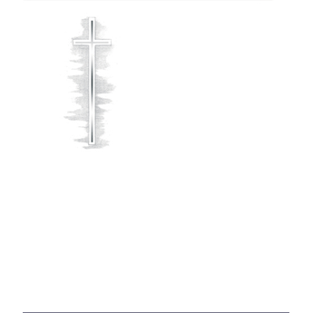 SE TB Silberkreuz mit Schatten - Bogen: 215 mm x 183 mm, hochweiß - Hülle: 120 mm x 191 mm, hochweiß, mit Seidenfutter