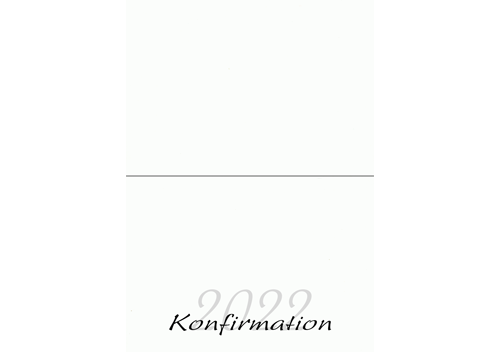 Dankkarte zur Konfirmation - Karte, Paperado, B6, 220g/m², weiß - Hülle, B6, weiß, mit Seidenfutter