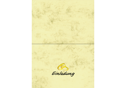 Goldhochzeitskarte - Karte, Paperado, B6, 220g/m², marmor chamois- Hülle, B6, marmor chamois, mit Seidenfutter