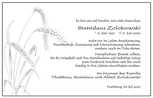 SL 624 Ähre, weiße Danksagung Trauer mit s/w Bild von Weizrnähren und abgesetztem Linienrahmen