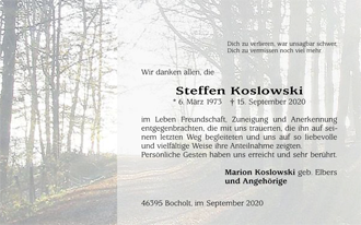 EM 9404 Waldweg, Trauerdankkarte mit geteiltem, 4-farbigem Motiv