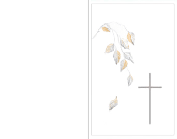 SE TZ fallende Blätter - Karte: 110 mm x 140 mm, hochweiß, Motiv
