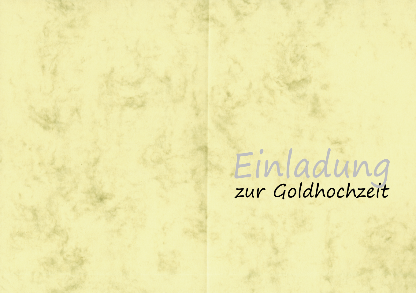 Goldhochzeit, Karte 11, Gestaltung 11, Schrift 11