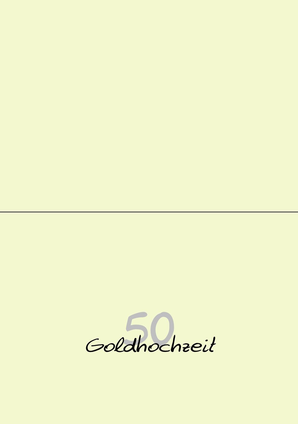 Goldhochzeit creme, Karte 8, Gestaltung 8, Schrift 8