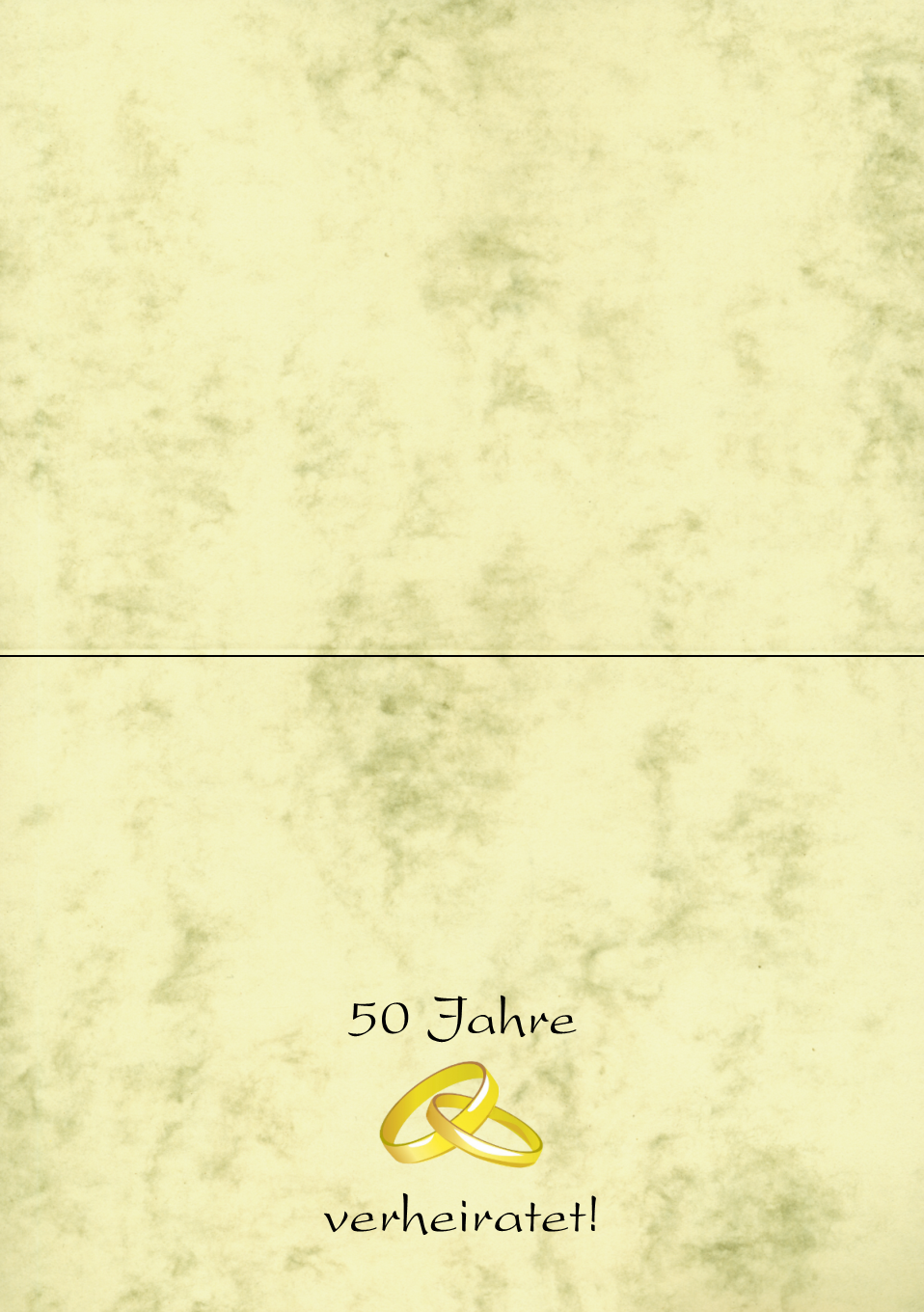Goldhochzeit, Karte 3, Gestaltung 3, Schrift 3