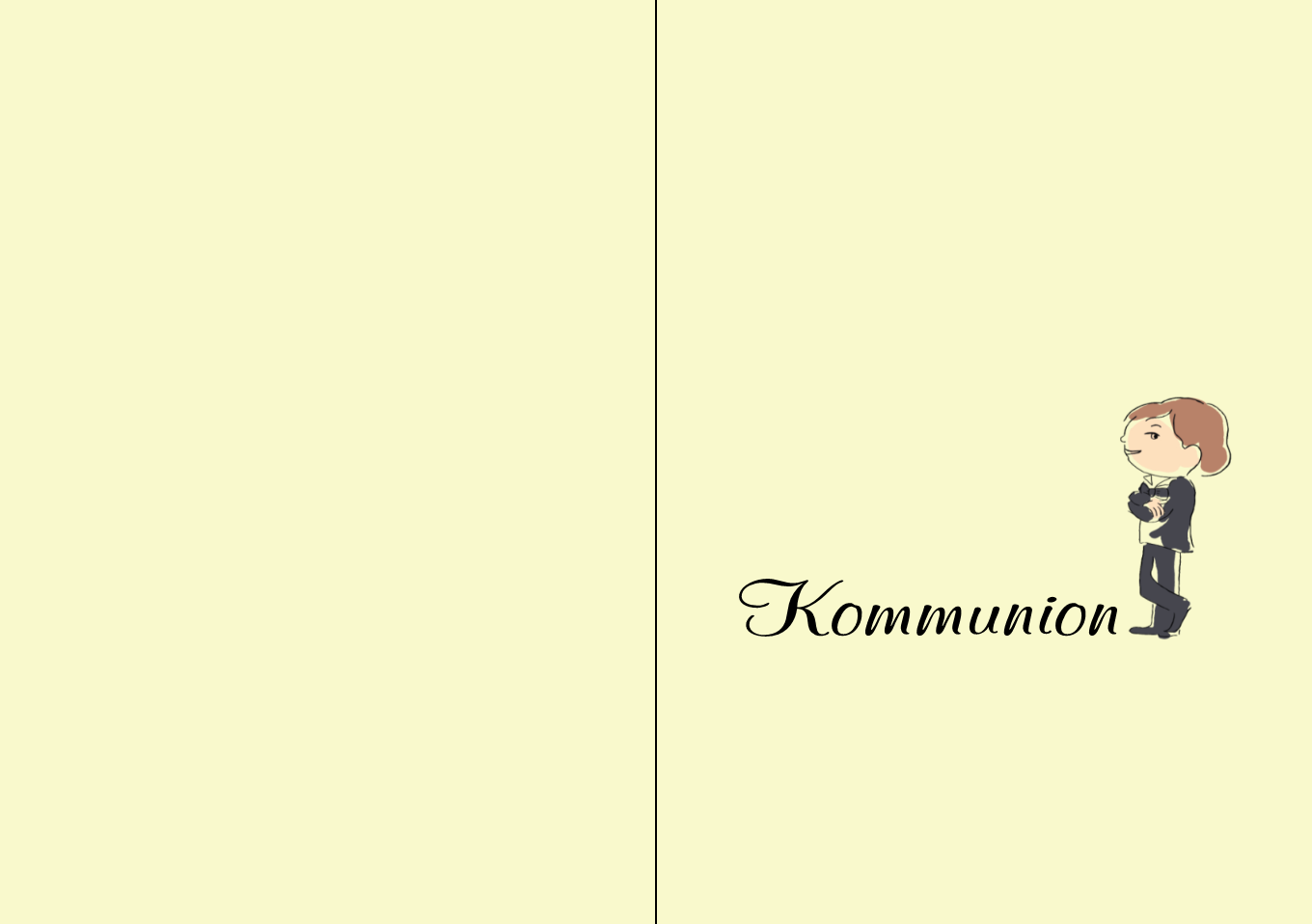 Kommunion, Karte 4, Gestaltung 4, Schrift 4